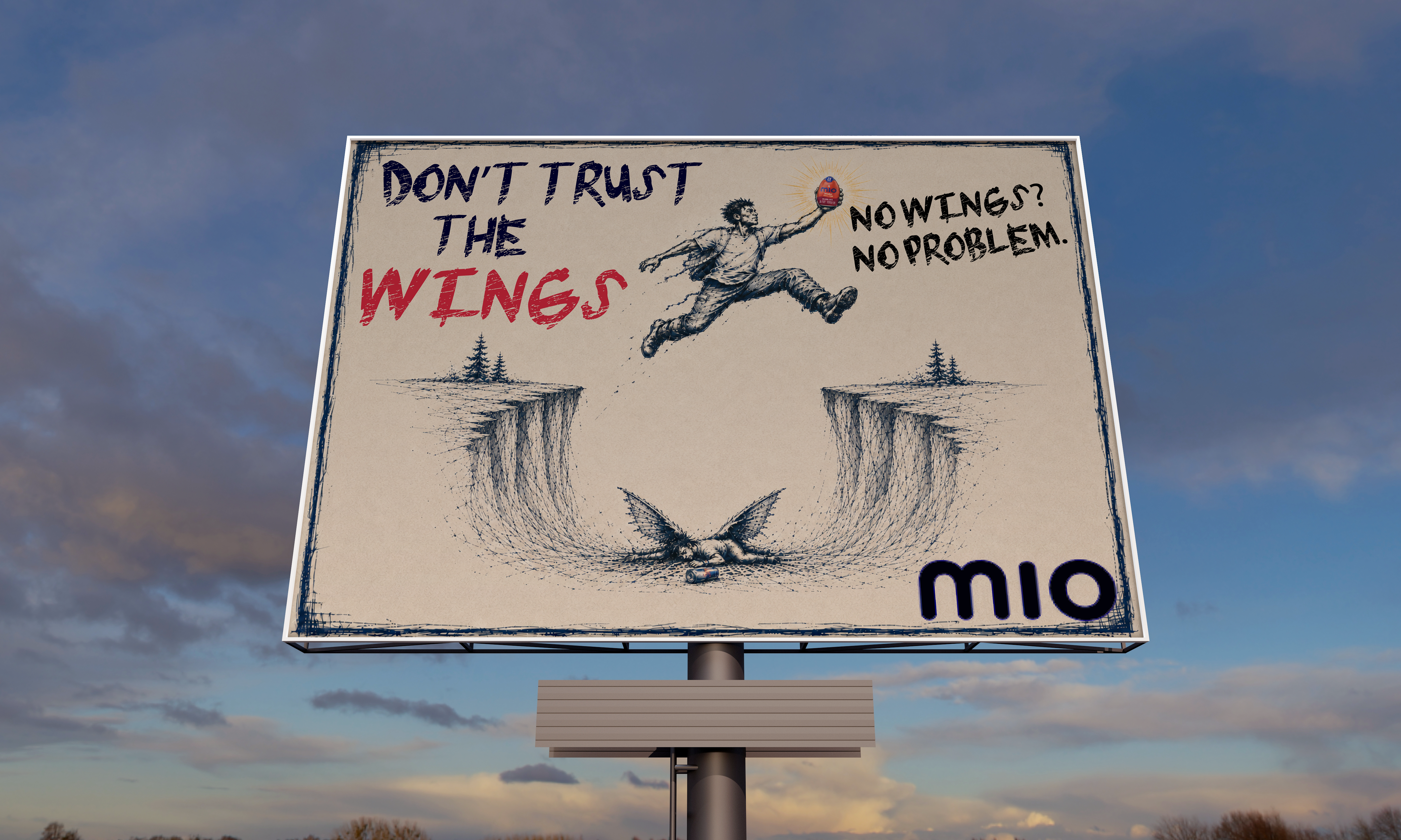 MiO Don't Trust out of home mockup